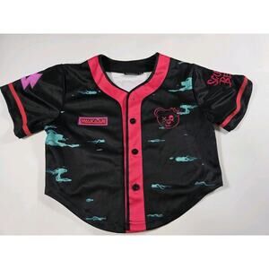 Scummy Bears x Wakaan Cropped Jersey Women’s Small Hot Pink Black Teal